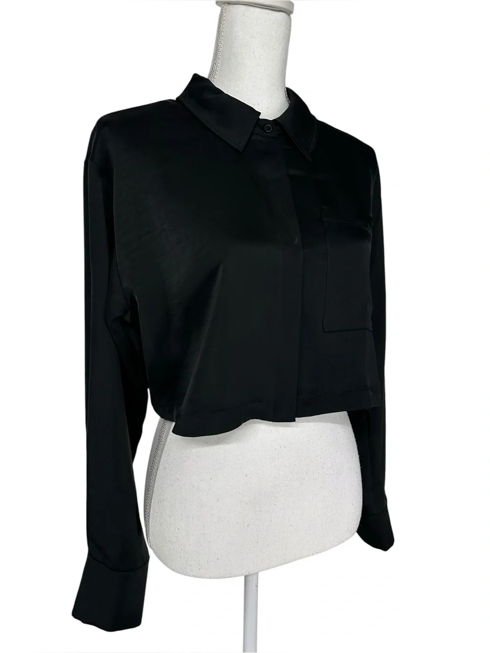HOUSE OF HARLOW 1960 / Crop Button Down Shirt with Collar / Medium / Whinsigoth